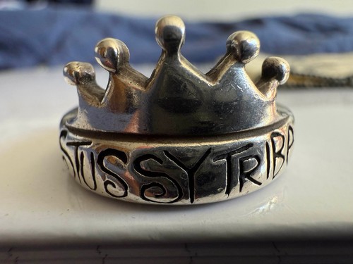 Silver stussy tribe crown - 90's,