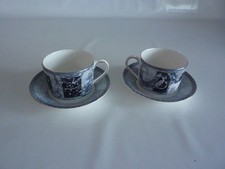 2 Wedgewood Millenium Vision Hope Bone China Cups and Saucers
