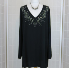 M&S Tunic Top UK 18 Black
