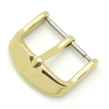 Rotary Style Design Gold Plated Watch Strap Polished Buckle 18mm 20mm 22mm