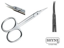 Super Sharp Curved Edge Cuticle Nail Scissors Arrow Point Silver Steel