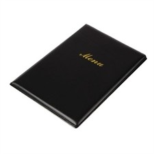Menu Cover Holder Black PVC A4