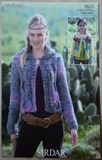 New Original Sirdar Indie Child/ Adult Cardigans 24"-46" Knitting Pattern 9820