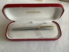 Sheaffer Fountain Pen Silver And Gold In Colour,with Red Case .