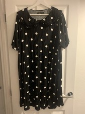 Evans lovely ladies black polka dot dress 22-24 new without tags 