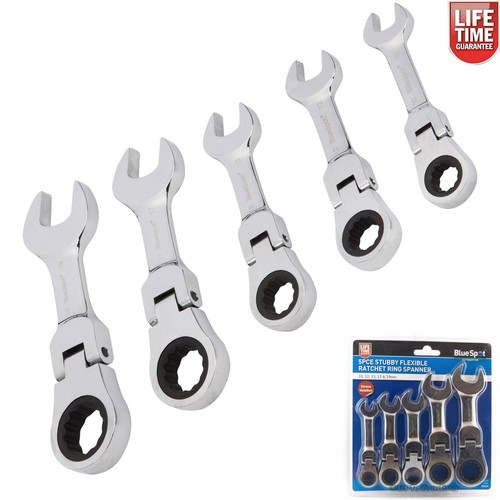 Stubby ratchet spanner set - stubby,