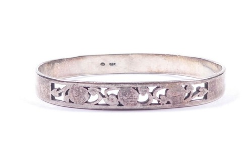 Glasgow rose bangle sterling - glasgow,