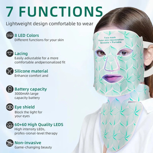 Led face mask color red - led,