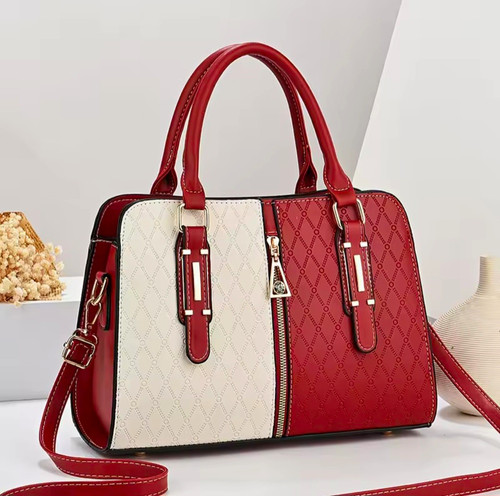 Women red white faux leather - women's, red/white