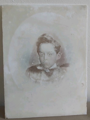 Antique lithophane tile - antique,