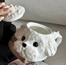 Dog Shaped Tea Jar with Lid