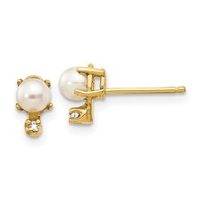 14k Diamond and 3.5mm