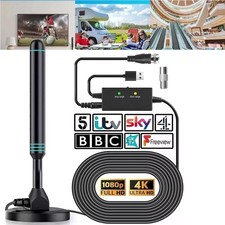TV Aerial Digital Indoor TV Aerial with Signal Booster TV Antenna for Freeview