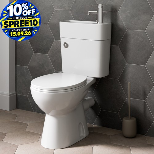 Close coupled toilet - close,