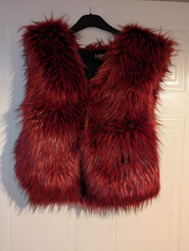 Jayley red faux - faux, fur