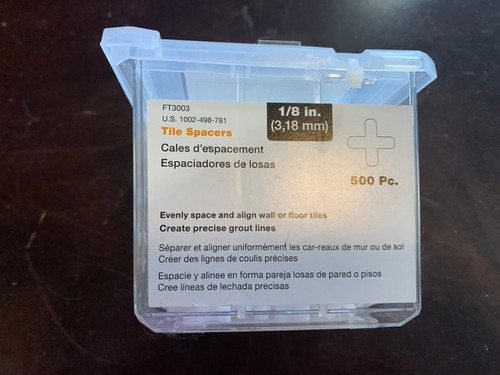 Tile spacers 500pcs new - 1/8", 500pcs.