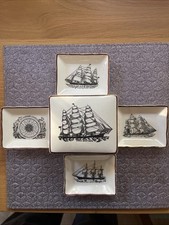 Sandland Ware Porcelain Mariners Trinket Box And Dishes