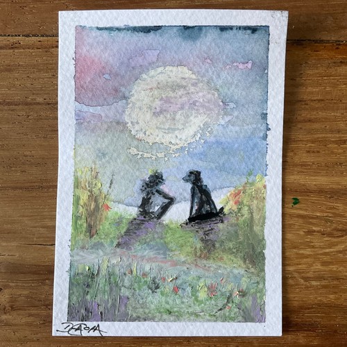 Ooak aceo original - oil, pastel