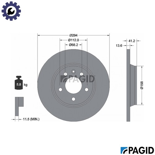 Brake disc 53975nc - 2x, vw