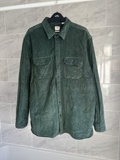 Levi's Mens Cord Jackson Shirt Corduroy Relaxed  Overshirt - Large - Green