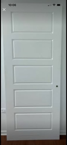 White panel wood modern - 5-panel,