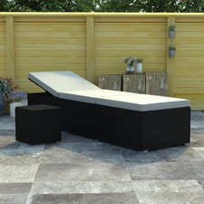 Rattan Sun Lounger Set Wicker