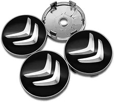 4x Citroen 60mm Alloy Wheel Centre Hub Caps in Black C1 C3 C4 DS3 Most Models UK