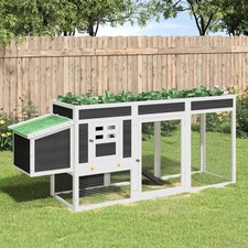 Chicken Coop Grey 204x50x84 cm