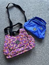 Womens Sangrila Nylon Cross Body Shoulder Bags X 2, Multi Pockets, Zip Up, (74)