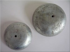 Clock Bell 3"  3 3/4" Steel Sweet Sound Predrilled Unfinished Pressed 77 or 97mm