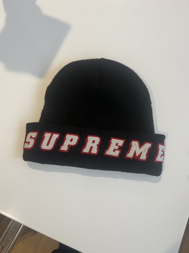 Supreme felt logo beanie black - supreme,