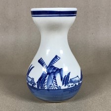 Blue and White Windmill Tulip Vase Holland Hyacinth Vase Bulb Vase