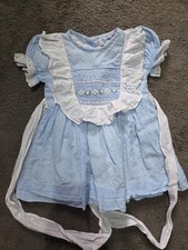 Aurora Smocked Dress Blue And