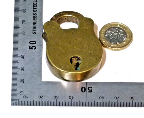 Brass padlock key antique - padlock, no