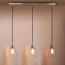 Industrial 3-Light Cluster Chandelier Kitchen Ceiling Pendant Lights Bell Shade