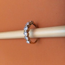 Hallmarked 18ct yellow gold 1ct Diamond 7 stone Eternity Ring size O