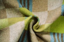 WOOL-CASHMERE BLEND DOUBLE LAYERED FABRIC VIBRANT COLOUR CHECK MADE IN ITALYC156