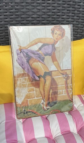 Gil elvgren art metal sign - elvgren,