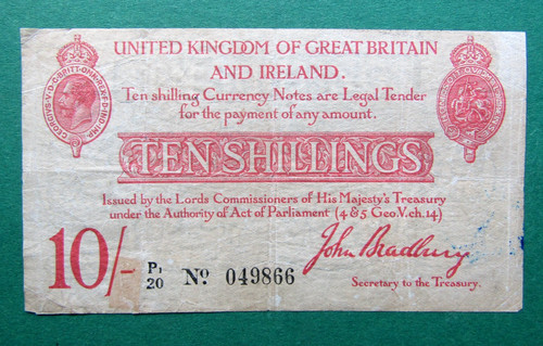 1915 bradbury ten - 1915, 10/-