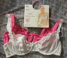 M&S PER UNA 2 PACK UNDERWIRED BALCONY BRA POLYAMIDE ELASTANE SIZE 32B - BNWT 