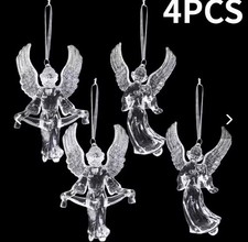 Crystal Acrylic Snowflake 2-12 Pcs Icicle Crystal Ornament Xmas Tree Decorations