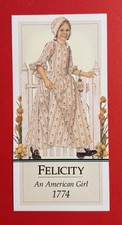 American Girl Doll Felicity Merriman 1774 Bookmark Card 1992 Vintage 1990’s