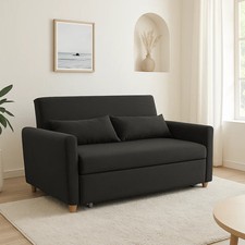 Dahlia Black 2-Seater Pull Out