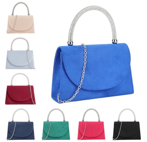 Ladies suede clutch bag - suede,