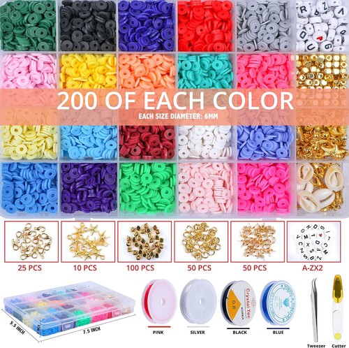 4300pcs clay beads bracelet - clay,