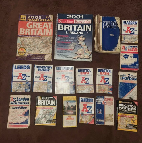Road maps job lot - road,