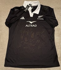 NEW ZEALAND - ALL BLACKS RUGBY - SIGNED SHIRT WITH TAGS +COA 