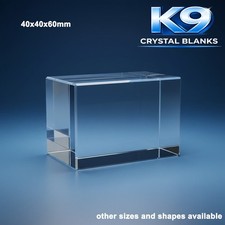 40x40x60mm crystal blanks - k9,