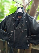 Harley Davidson Authentic Leather Jacket S Petite Model Gorgeous Biker Legend