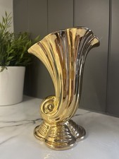 Royal Winton Grimace Gold Cornucopia Golden Age Ceramic Vase 1950s 11.5cm
